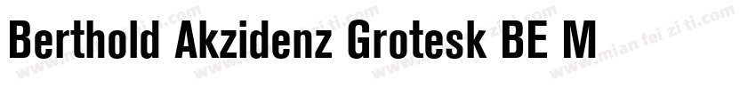 Berthold Akzidenz Grotesk BE MdCn字体转换